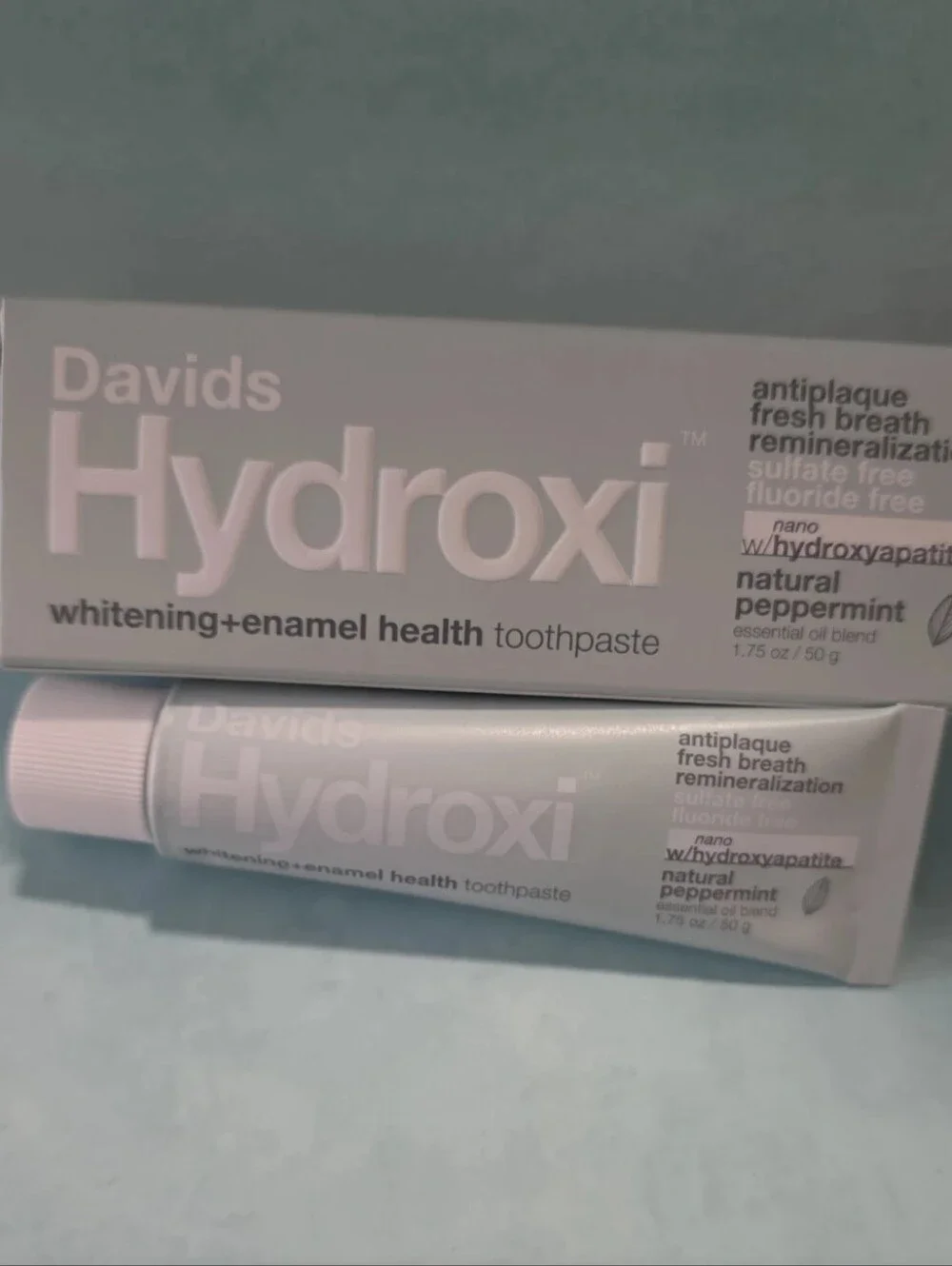 NIB Davids Hydroxi Whitening + Enamel Health Toothpaste 1.75 oz/ 50g/travel Size
